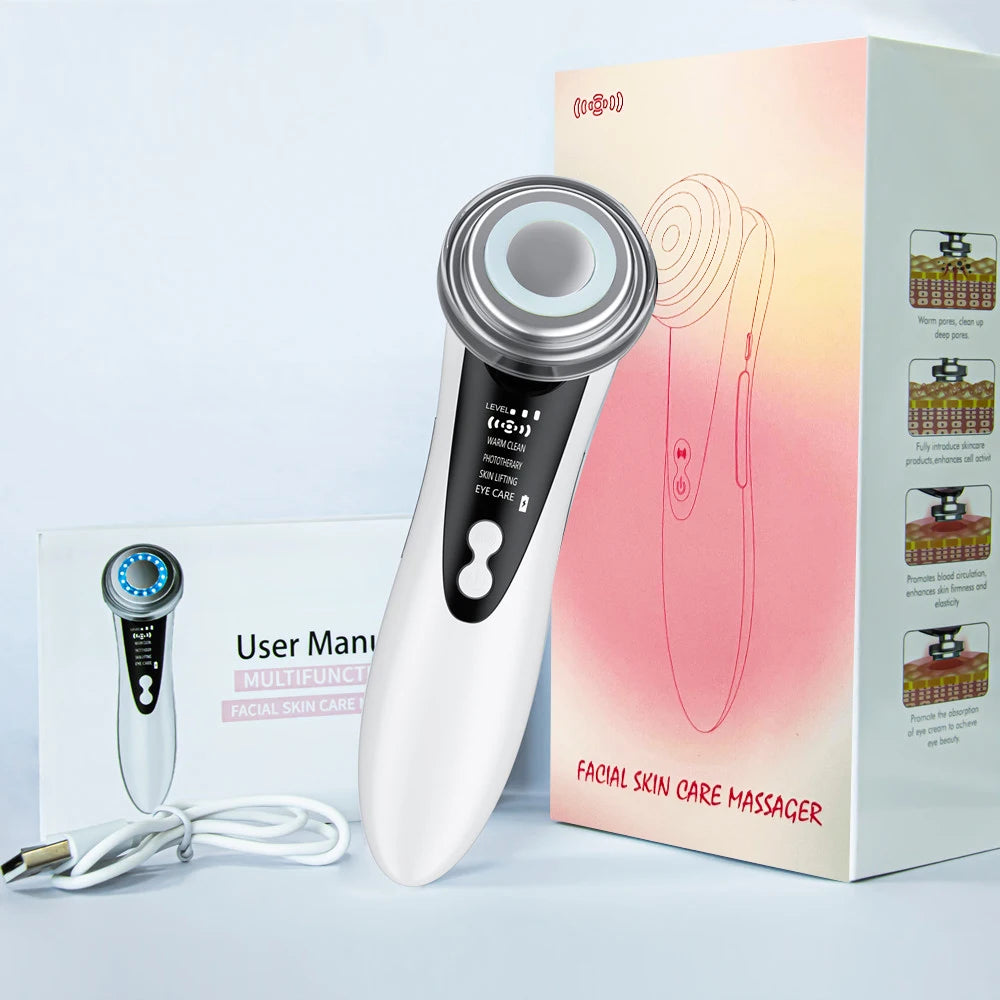 EMS Facial Massager with LED Light Therapy