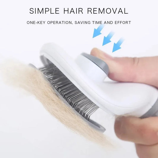 Self-Cleaning Pet Hair Remover Grooming Brush
