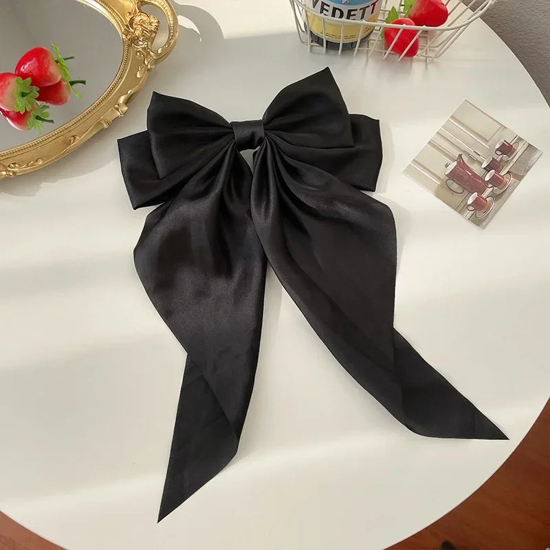 Satin Ribbon Bow Hair Clip