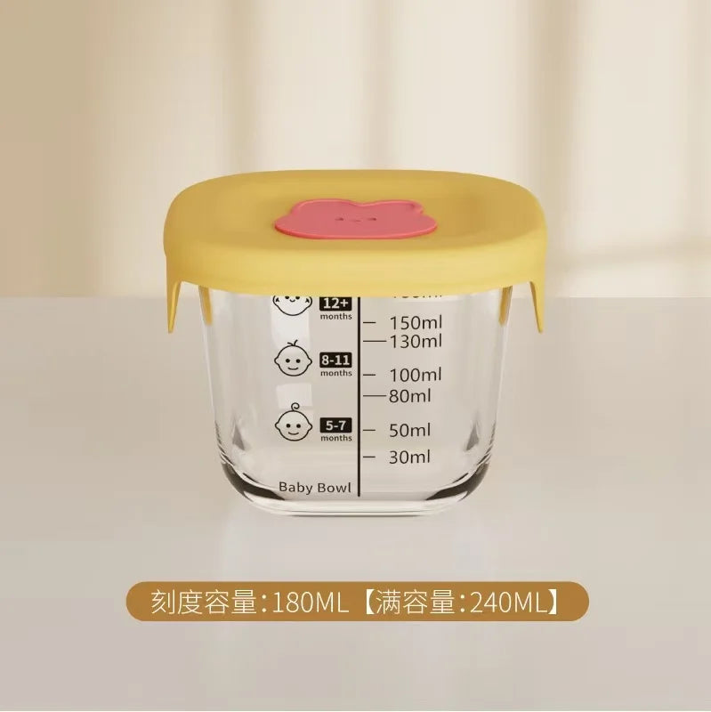 Mini Glass Bowl with Silicone Lid Leakproof