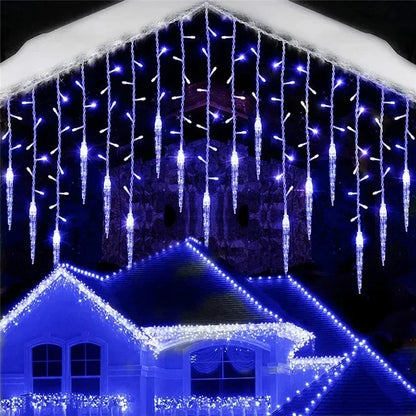 LED Christmas Wreath Ice Pillar Curtain Lights