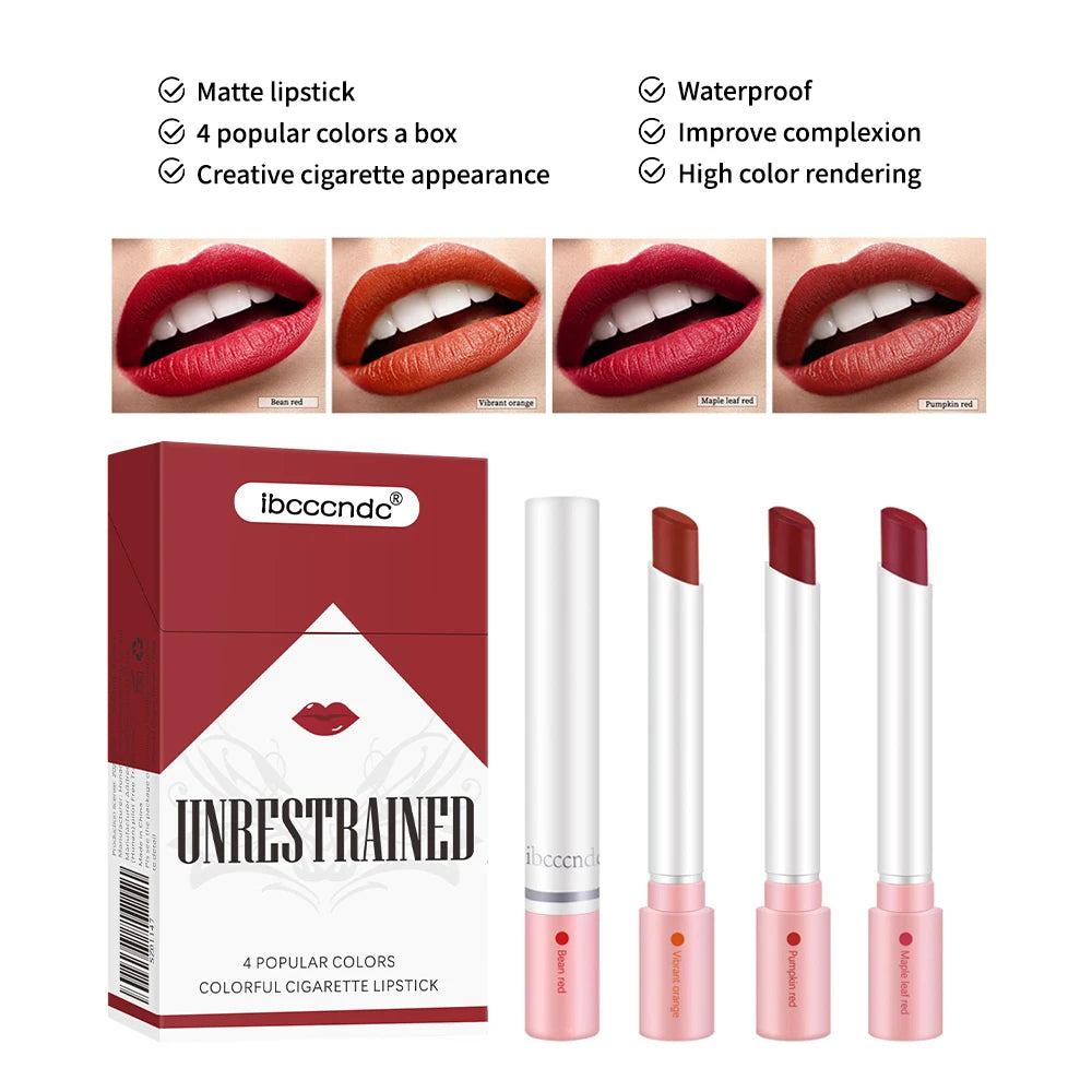 4 Colors Matte Lip Gloss Set