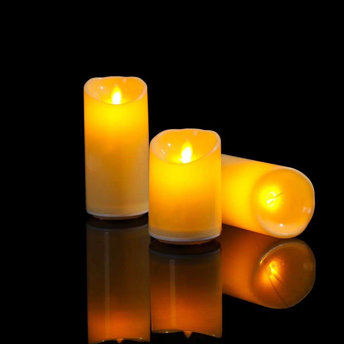 USB Rechargeable Remote Control LED Moving Wick Candles
