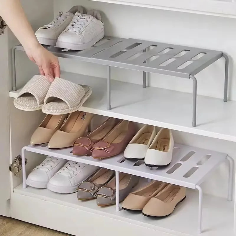 Adjustable ABS Shoe Rack Organizer
