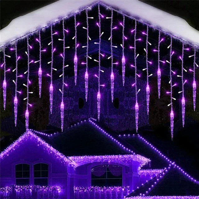 LED Christmas Wreath Ice Pillar Curtain Lights