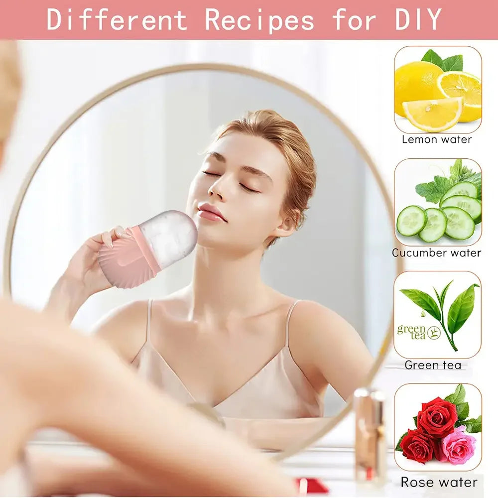 Stainless Steel Ice Face Roller & Gua Sha Set