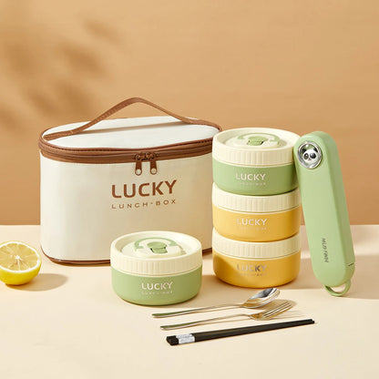 WORTHBUY Insulated Stainless Steel Thermal Lunch Box