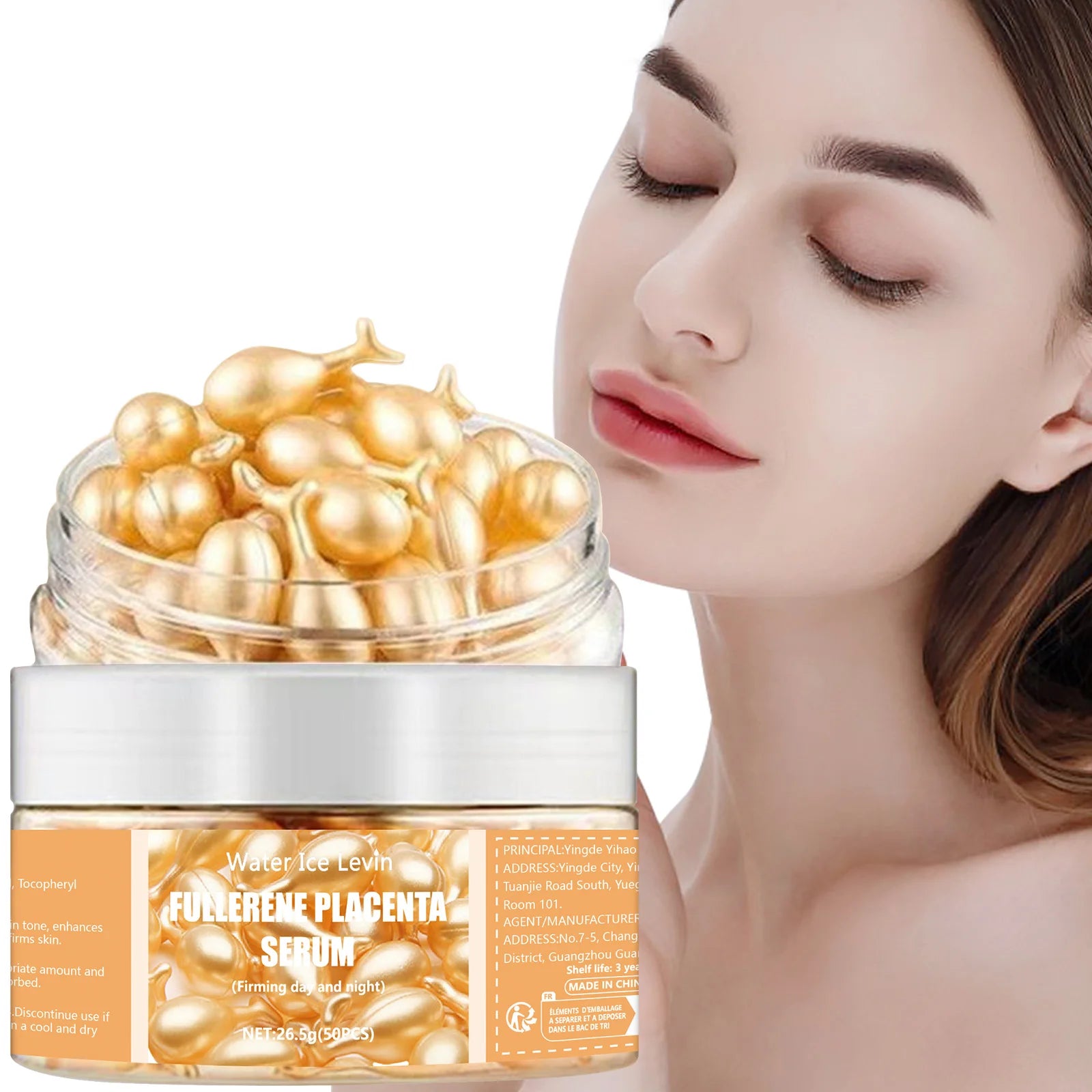 50-Piece Collagen & Hyaluronic Acid Face Serum Capsules