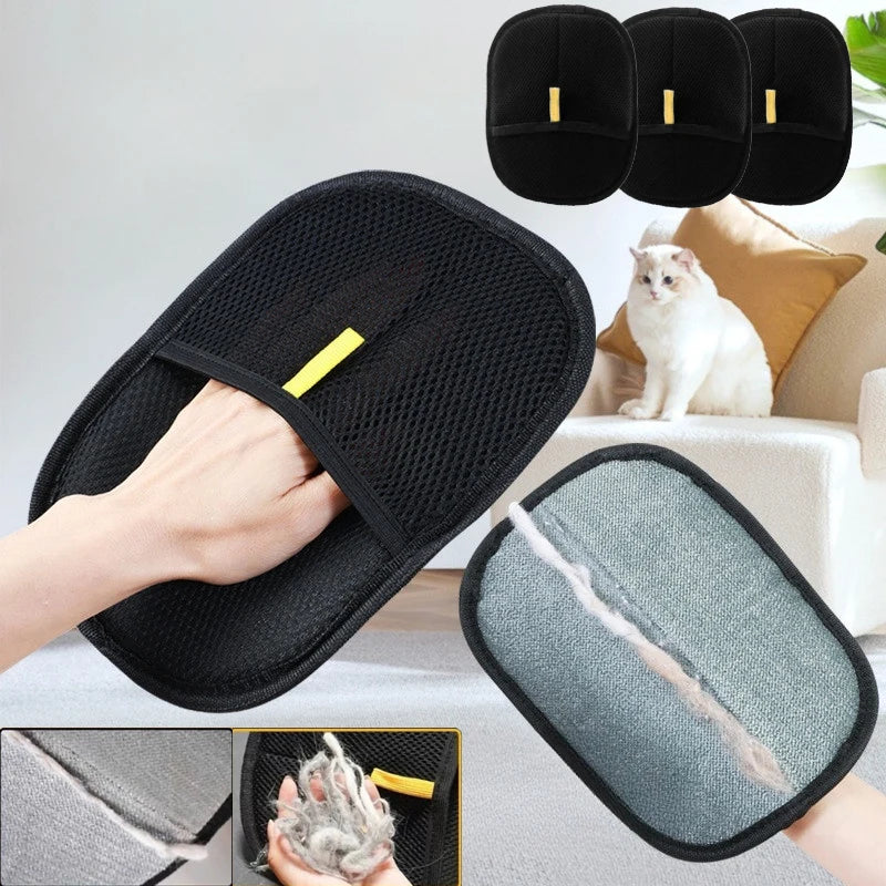 Double-Sided Pet Grooming Hair Removal Gloves