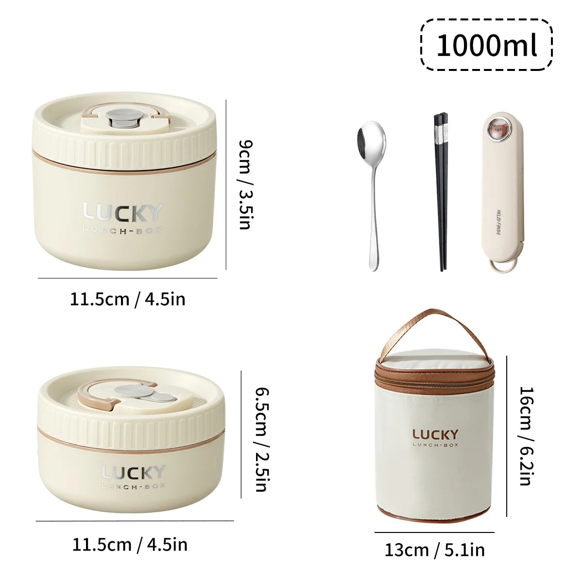 WORTHBUY Insulated Stainless Steel Thermal Lunch Box