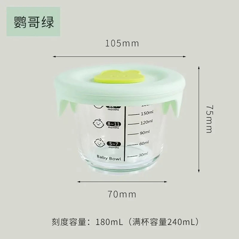Mini Glass Bowl with Silicone Lid Leakproof