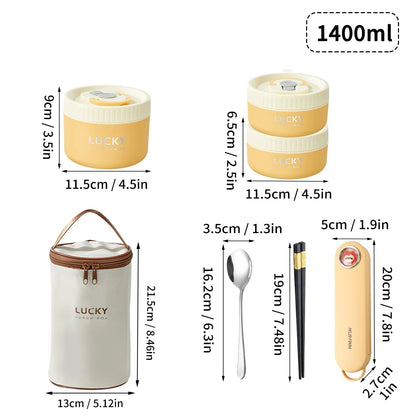 WORTHBUY Insulated Stainless Steel Thermal Lunch Box