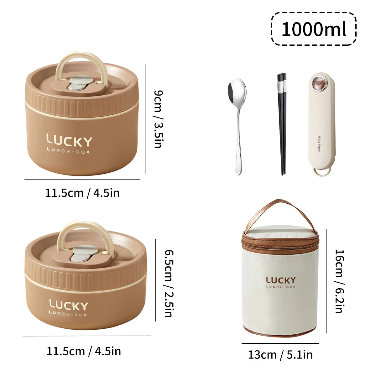 WORTHBUY Insulated Stainless Steel Thermal Lunch Box