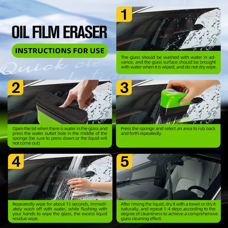 1/2/3pcs Automotive Car Oil Film Cleaning Brush