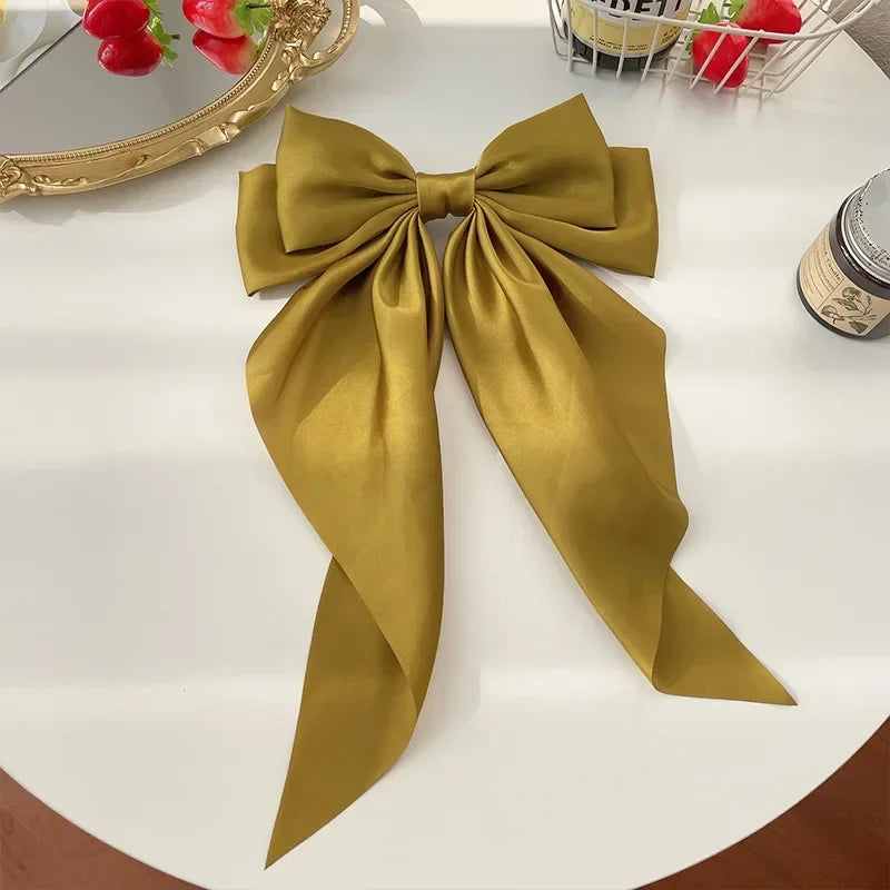 Satin Ribbon Bow Hair Clip