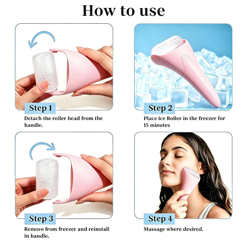 Ice Face Roller & Gua Sha Facial Tool Set