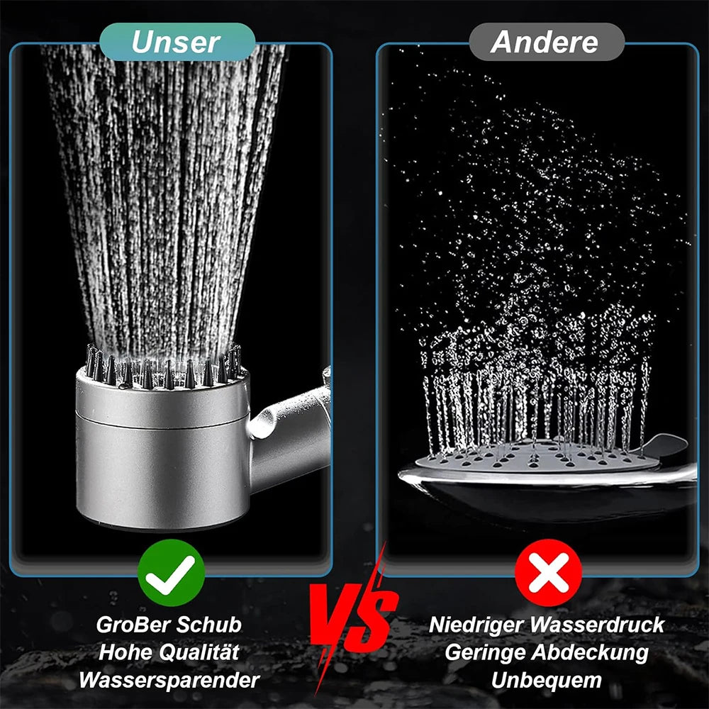 3 Modes Handheld Shower Head with Massage Brush