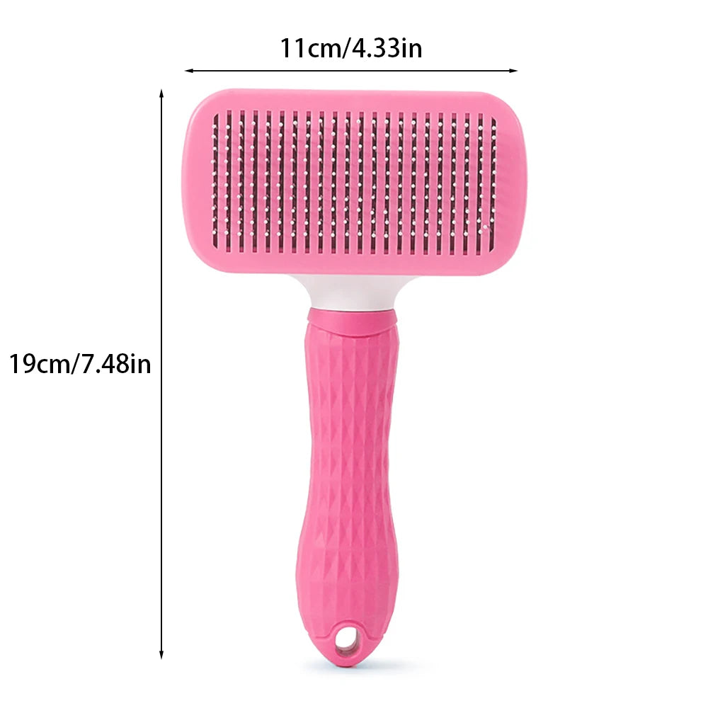 Self-Cleaning Pet Hair Remover Grooming Brush