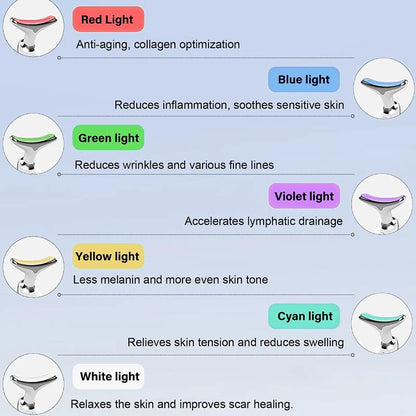 Portable 7-Color LED Face & Neck Massager