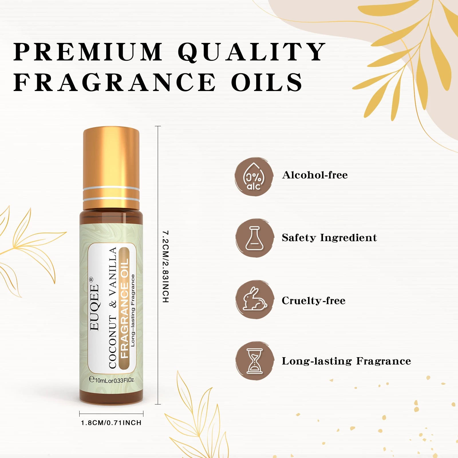 EUQEE Long-Lasting Fragrance Oil Roll-On