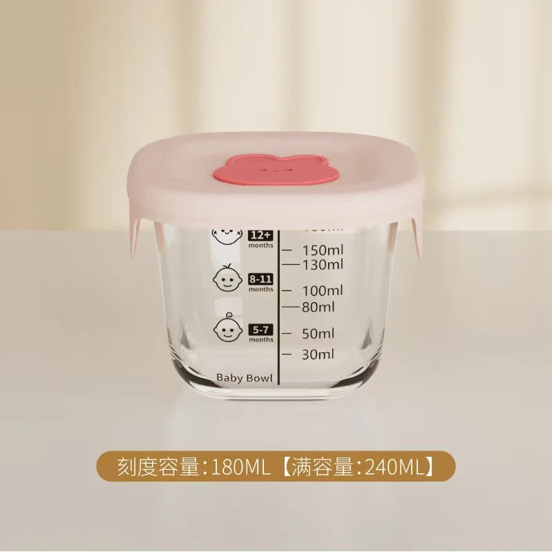 Mini Glass Bowl with Silicone Lid Leakproof