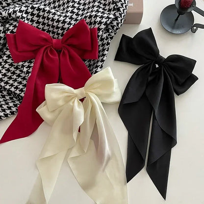 Satin Ribbon Bow Hair Clip