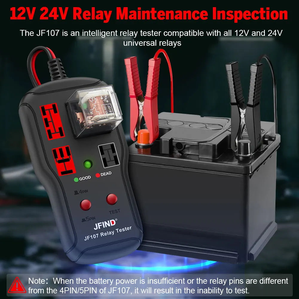 Car Relay Tester Diagnostic Tools 12V-24V Voltage Tester