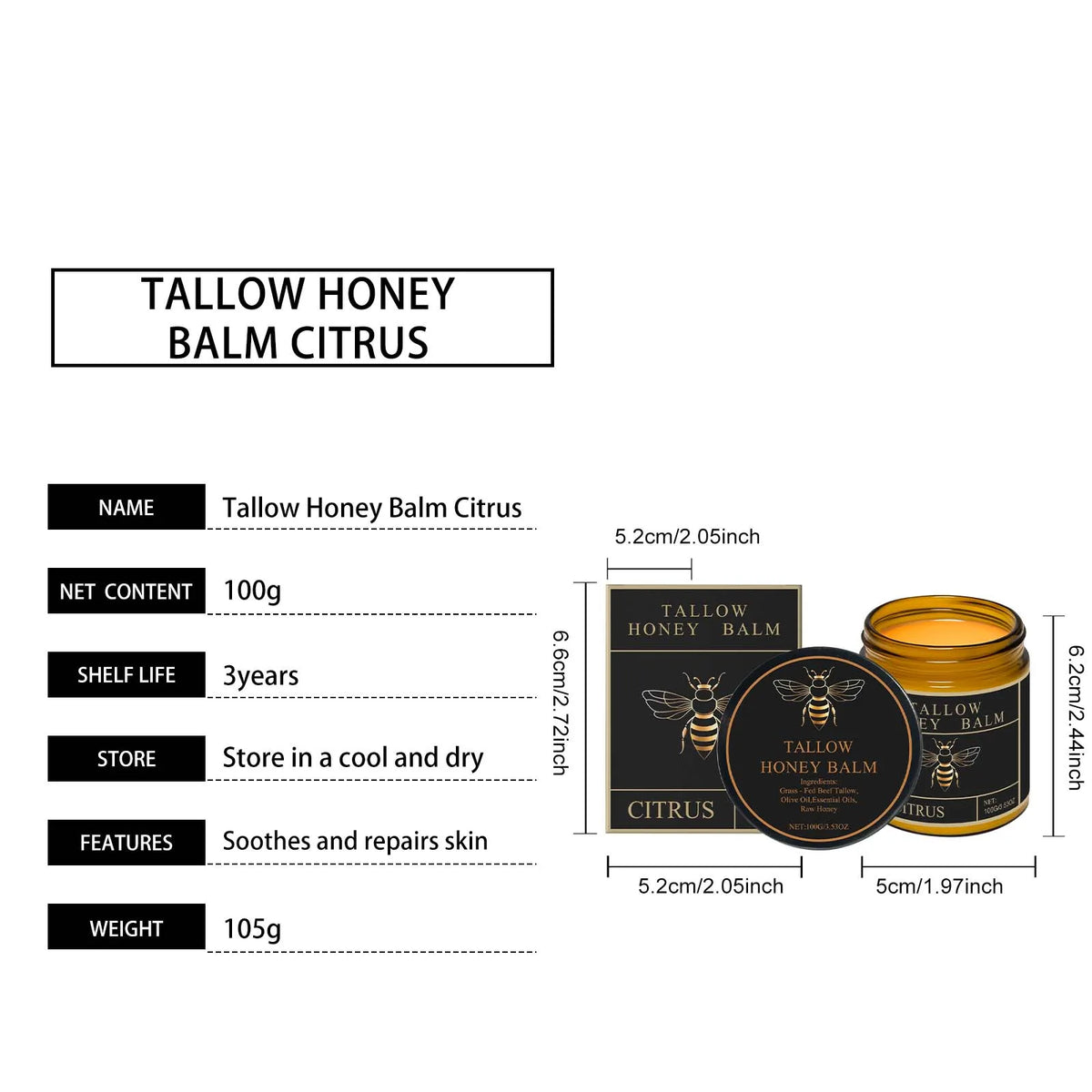 Tallow & Honey Glow Hydrating Cream