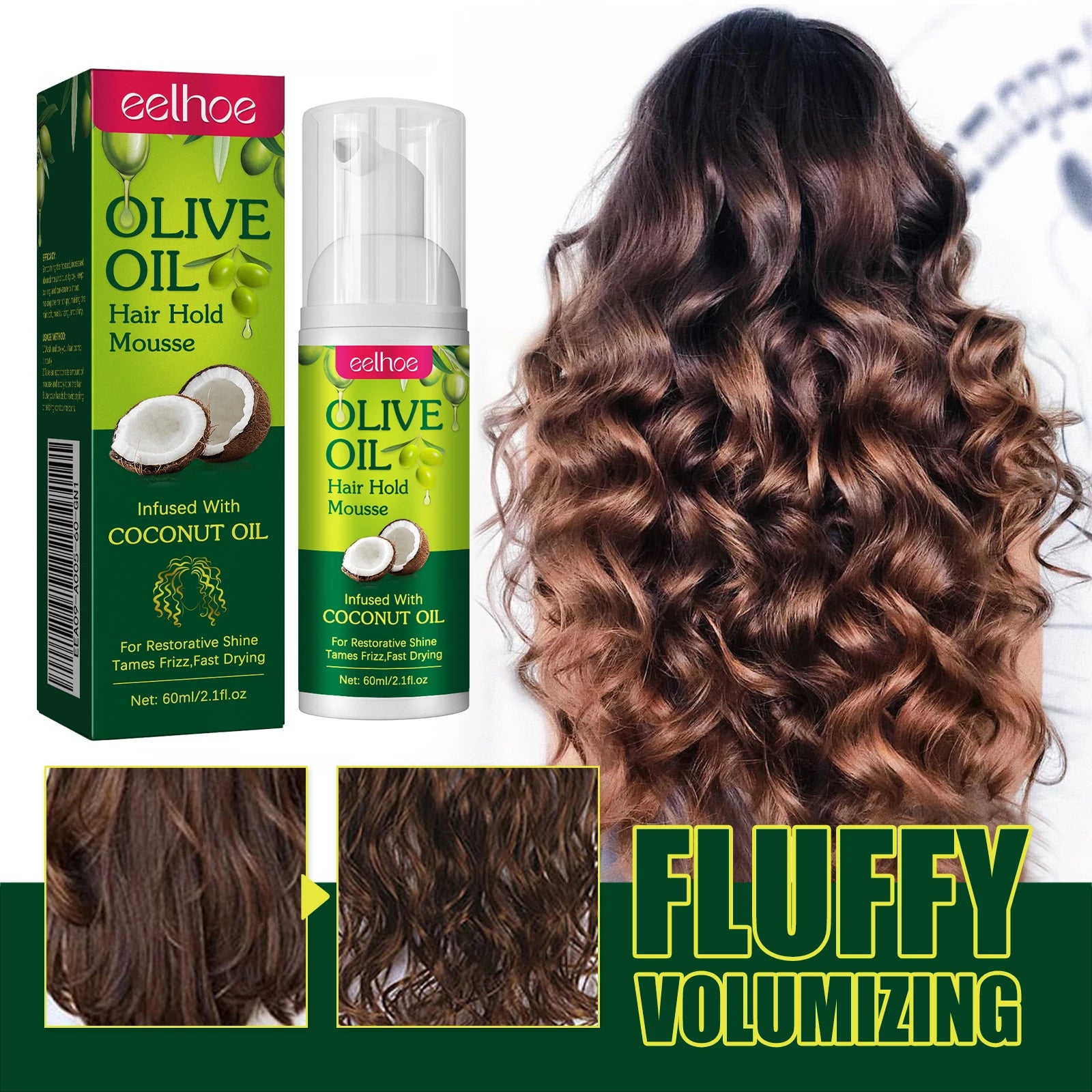 Olive Oil Hair Styling Mousse