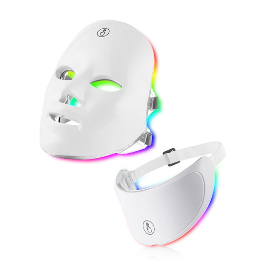 7-Color LED Facial & Neck Light Therapy Mask