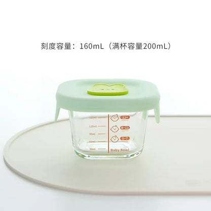 Mini Glass Bowl with Silicone Lid Leakproof