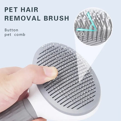 Self-Cleaning Pet Hair Remover Grooming Brush