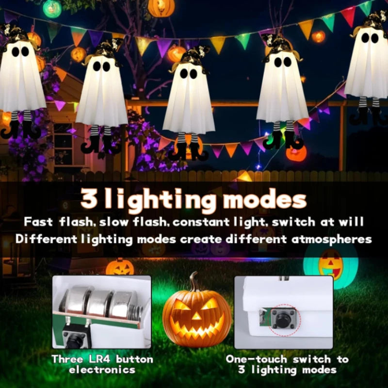 Halloween LED Witch & Ghost Hanging Decorations