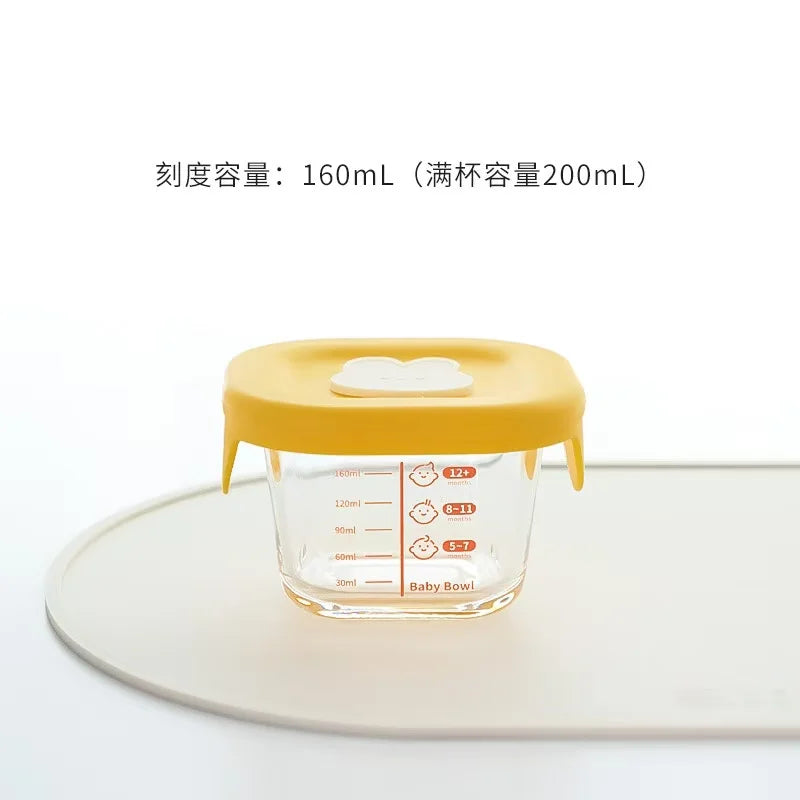 Mini Glass Bowl with Silicone Lid Leakproof