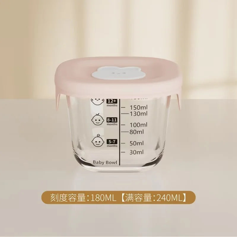 Mini Glass Bowl with Silicone Lid Leakproof