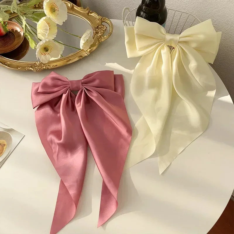 Satin Ribbon Bow Hair Clip