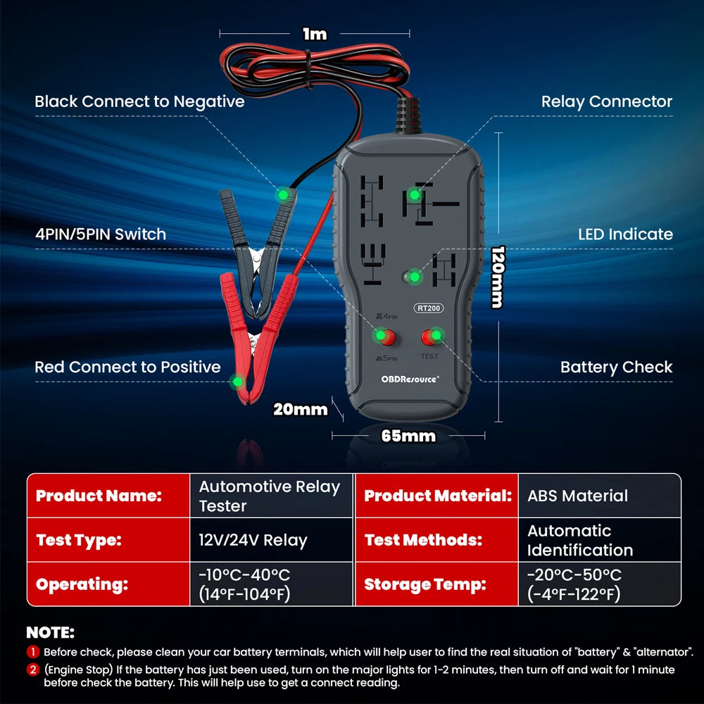 Professional Voltage Tester Battery Checker