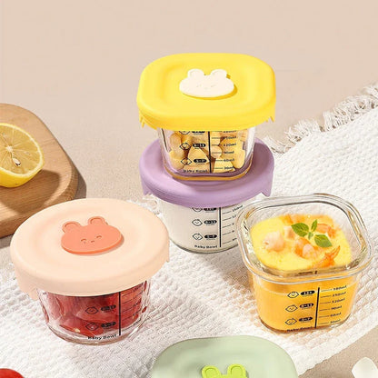 Mini Glass Bowl with Silicone Lid Leakproof