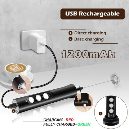 Wireless Rechargeable Electric Milk Frother