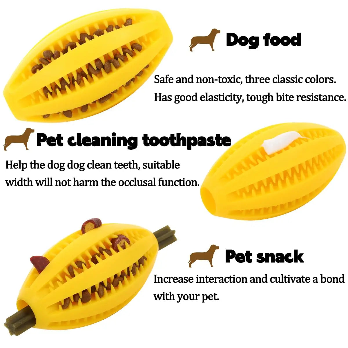 Durable Natural Rubber Dog Chew & Teeth Cleaning Ball