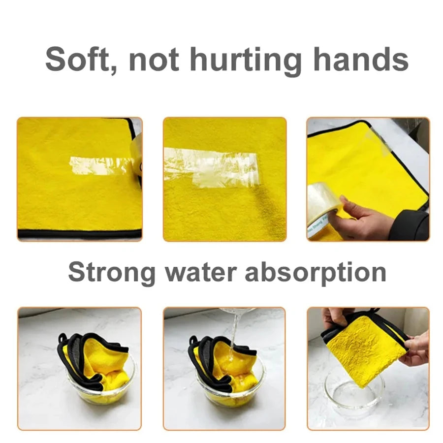 1/2/6pcs Microfiber Car Cleaning Towel