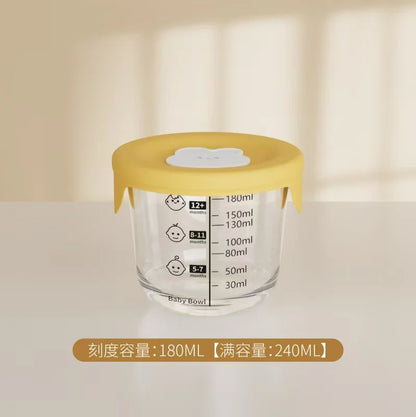 Mini Glass Bowl with Silicone Lid Leakproof