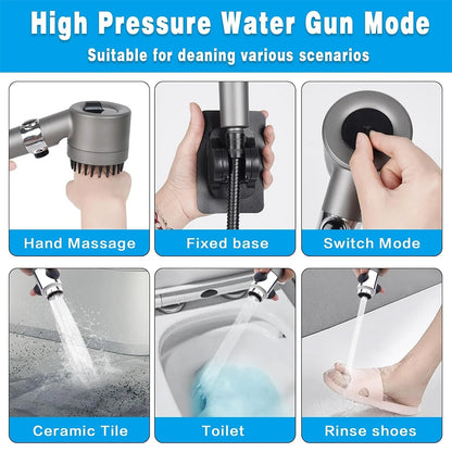 3 Modes Handheld Shower Head with Massage Brush