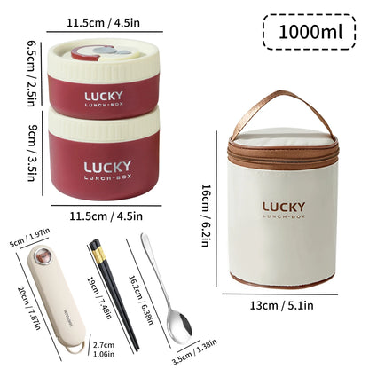 WORTHBUY Insulated Stainless Steel Thermal Lunch Box
