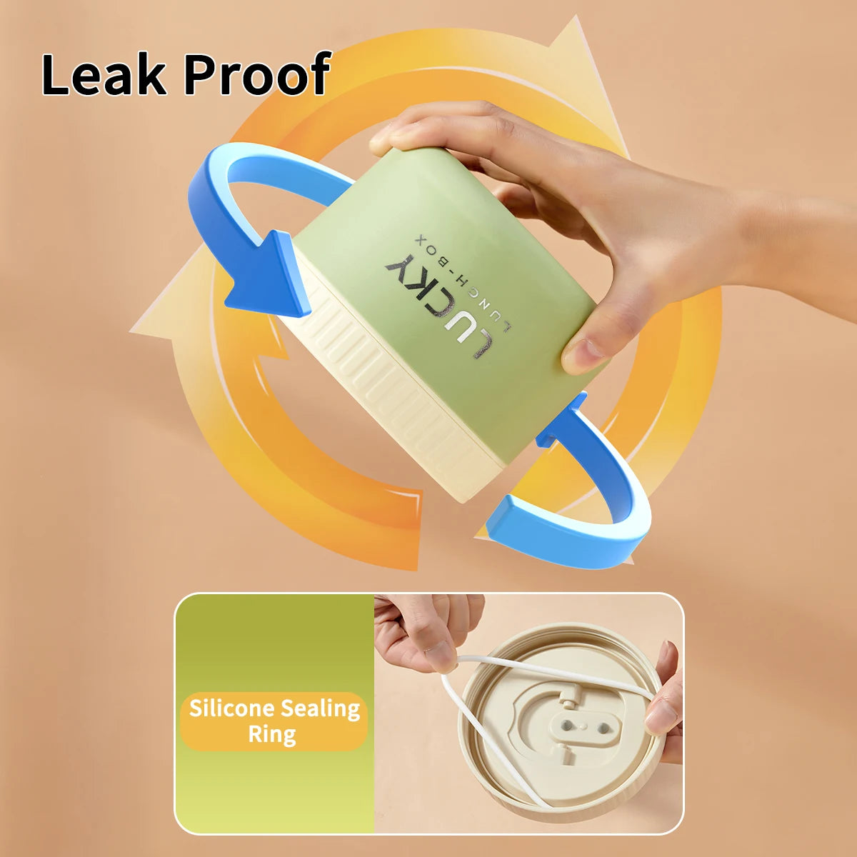 WORTHBUY Insulated Stainless Steel Thermal Lunch Box
