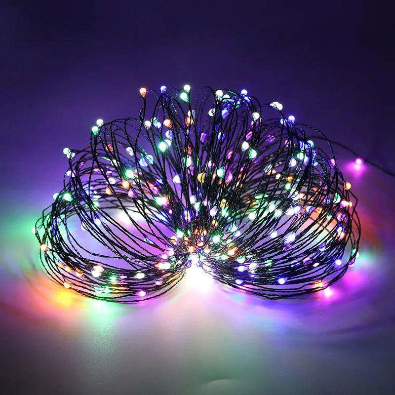 Green Cable LED Christmas String Fairy Lights