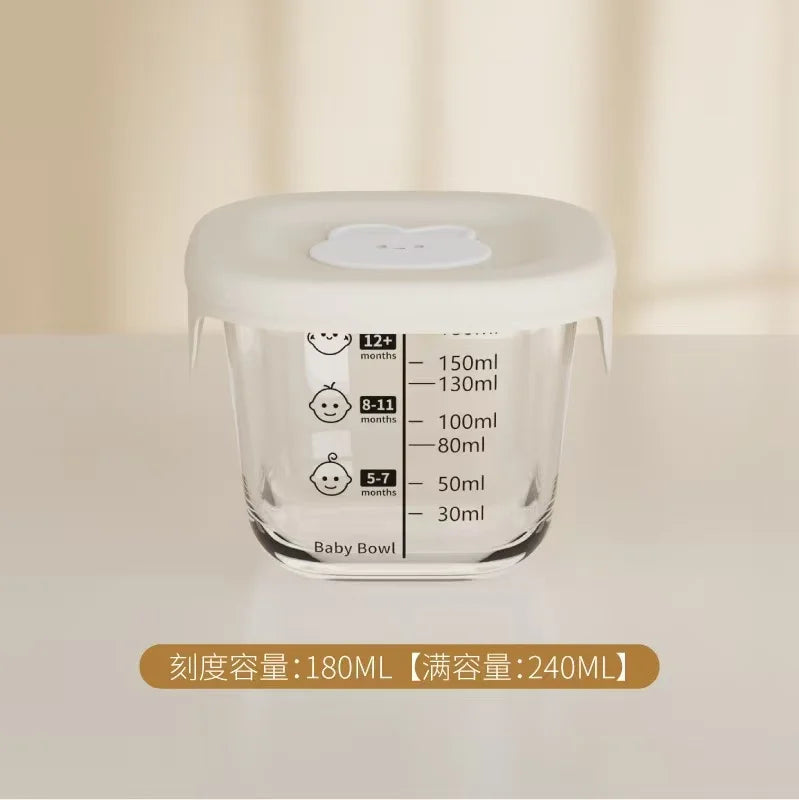 Mini Glass Bowl with Silicone Lid Leakproof