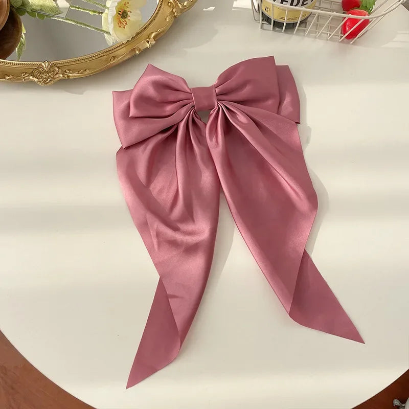 Satin Ribbon Bow Hair Clip