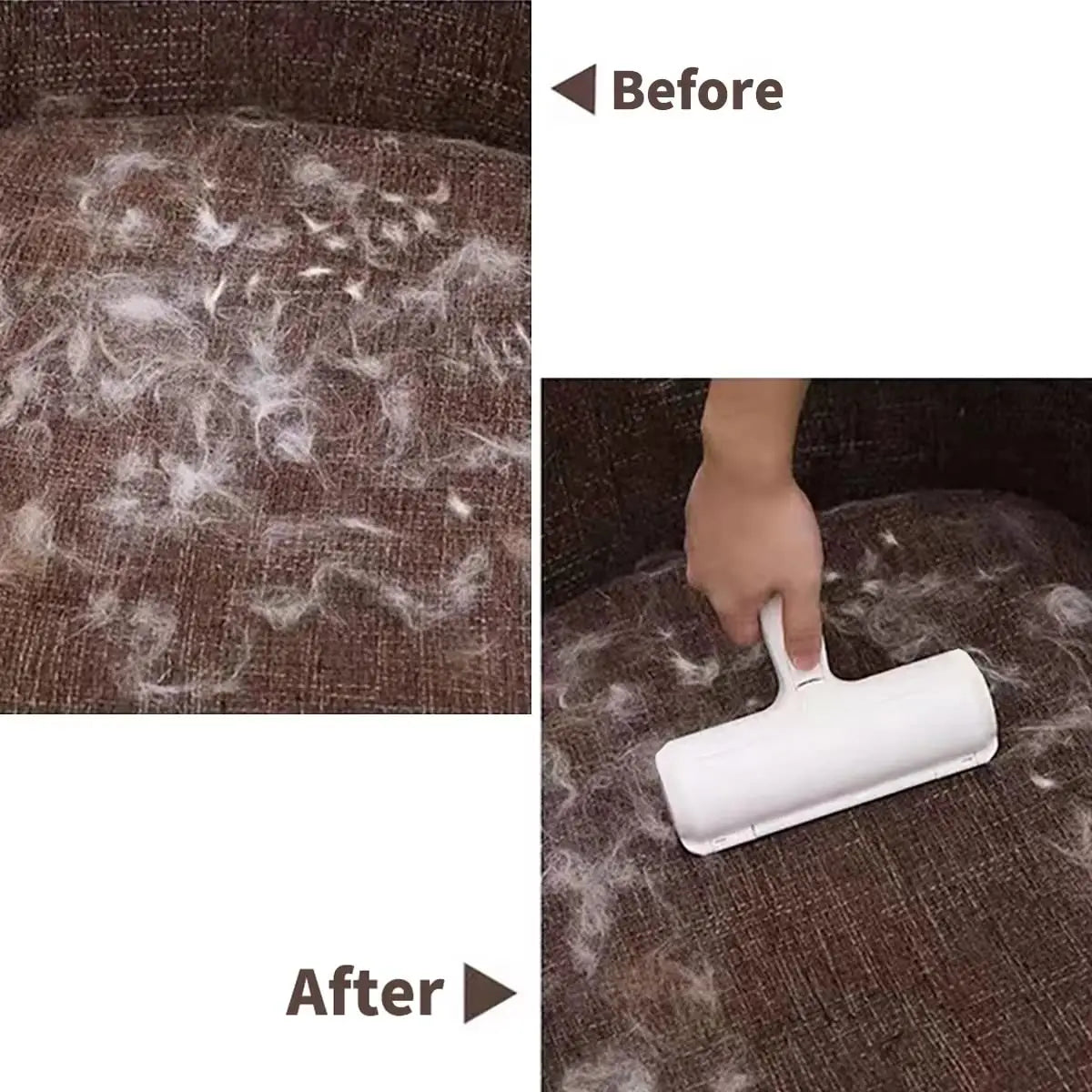 Pet Hair Remover Roller with Self-Cleaning Base