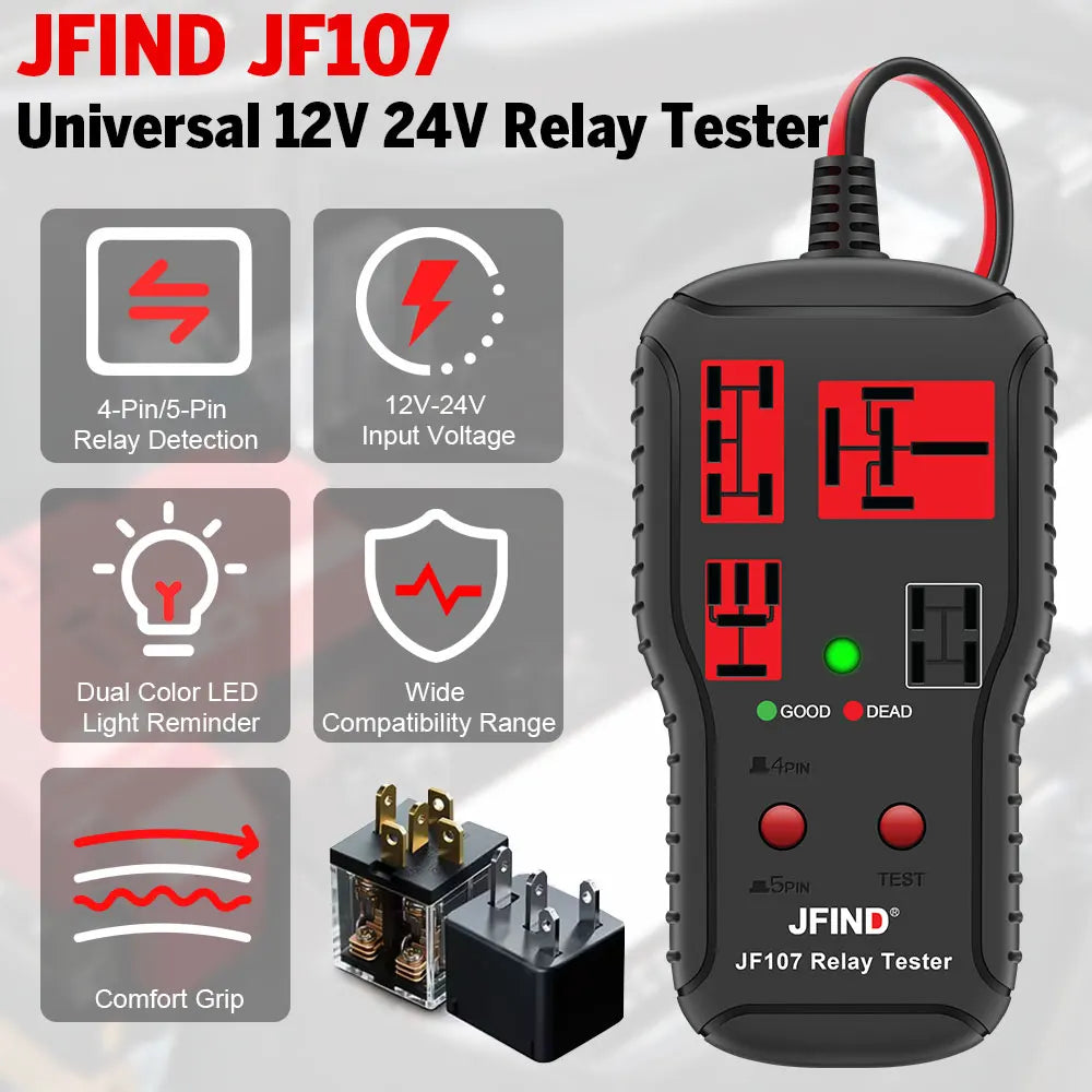 Car Relay Tester Diagnostic Tools 12V-24V Voltage Tester